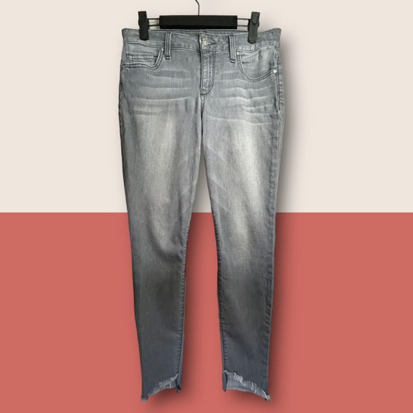 🩶 JOE'S JEANS THE BLONDIE SKINNY ANKLE GRAY HIGH RISE RAW HEM SZ 27 - Picture 2 of 10